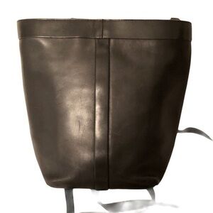 FAUSTO SANTINO black leather sling shoulder bag